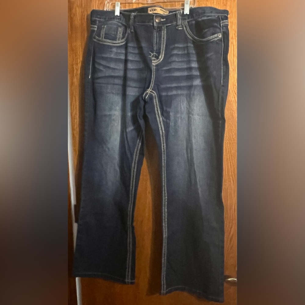 Seven7 Dark Blue Straight Jeans